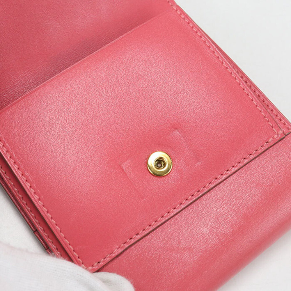 HERMES Bearn Recto Verso Bi-fold Wallet, □R stamp, Women's, Pink - Picture 5 of 12